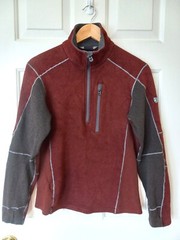 KUHL Women’s Brown 1/4 Zip Acrylic Blend Pullover Sweater Size S