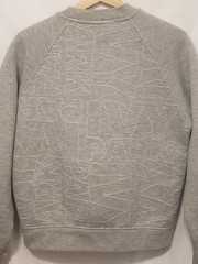 Beyoncé Ivy Park Stitched Quilted Logo Sweatshirt 2XS Gray Crewneck Pullover