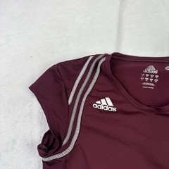 Adidas Climacool Maroon Cap Sleeve Women’s Small Activewear Athletic Shirt