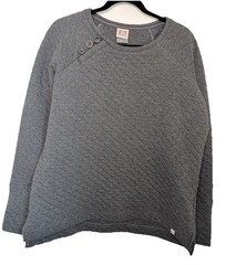 Avalanche Quilted Pullover Sweatshirt Womens XL Gray Minimalist Gorpcore