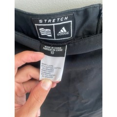 Adidas Golf Skort Womens 10 Black Stretch Cotton Blend Athletic Mini Skirt Skort