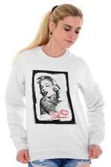 Kiss Lips Retro Vintage Hollywood Movie Star Womens or Mens Crewneck Sweatshirt