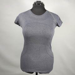 Lululemon Swiftly Tech Short Sleeve Shirt 6 Gray Seamless Athletic Running Yoga