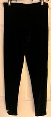 GK SKATE DANCE LADIES MEDIUM BLACK SMOOTH VELVET ANKLE LENGTH LEGGINGS Sz M NWT!