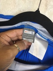 Nike Fitory Womens Size Small Athletic Wide Leg Zipped Blue Pants Outdoor