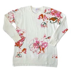 LARGE HANNAH LuLaRoe ~ PINK ABSTRACT FLORAL ~ Sizes 12-14 Crewneck Sweatshirt