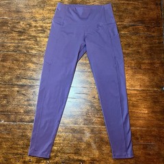 Purple High Waisted Leggings Women’s M Activewear Pockets Yoga Workout Casual