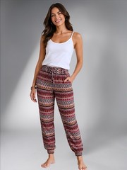 Joe B Boho Print Lightweight Harem Pants – Size S