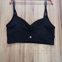Lululemon Align Sweetheart Bra Pace Rival Tall 15″ Skirt Set Black Gray Sz 12