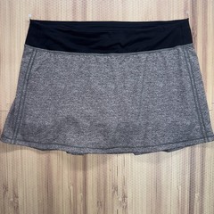 Lululemon Align Sweetheart Bra Pace Rival Tall 15″ Skirt Set Black Gray Sz 12