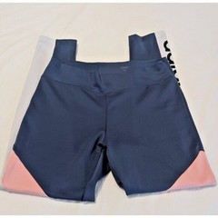 Adidas Women’s Colorblock Leggings Blue Pink Gray Athletic Workout Pants