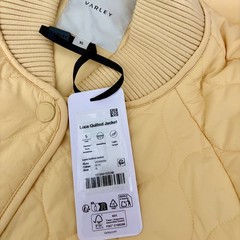 NWT!! VARLEY Luca Quilted Jacket Solid Reed Yellow Bomber Snaps Solid X-Large