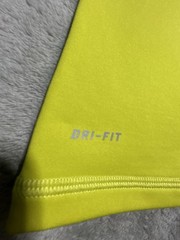Nike Pro Dri-FIT Women’s Yellow Long Sleeve Crew Neck Slim Fit Stretch Top S