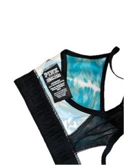 PINK Ultimate XS Tie Dye Sports Bra Blue/White/Black Racerback Wireless Low