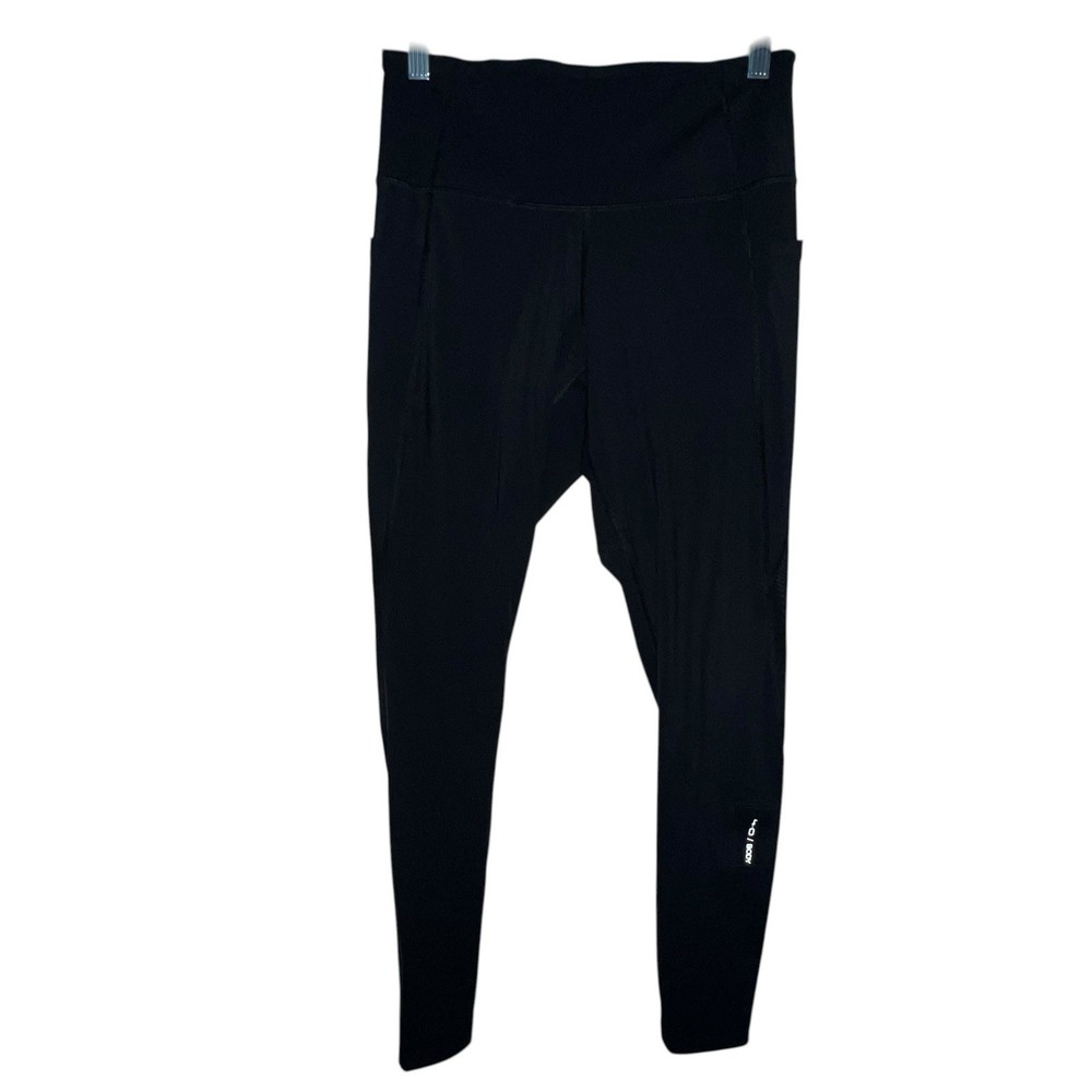 Whoop 4.0 Womens Any-Wear Leggings Size M Black Athletic Zip Pocket Mesh Cut Out