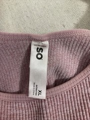 SO Sports Bra Ribbed Women’s XL Pink Nylon Blend Comfy Support