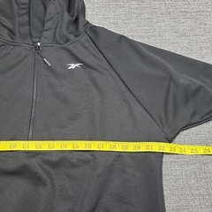 Reebok Workout Ready Quarter Zip Pullover Relaxed Hoodie Small Sz Black Top