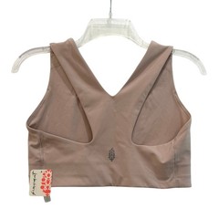 FP Movement Free People Good Karma Sports Bra Mauve Taupe Square Neck M NEW