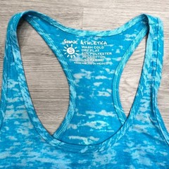 Shine Athletica Tank Top Racerback Athletic Teal Burnout Women’s Small