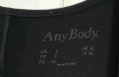Any Body Lot Of 2 High Low Tunic Tank Tops Black & Tan Size Large Slit In Back
