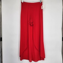 Womens 100% Rayon Wrapped Maxi Skort Large Summer Beachy Boho Resort Casual Chic