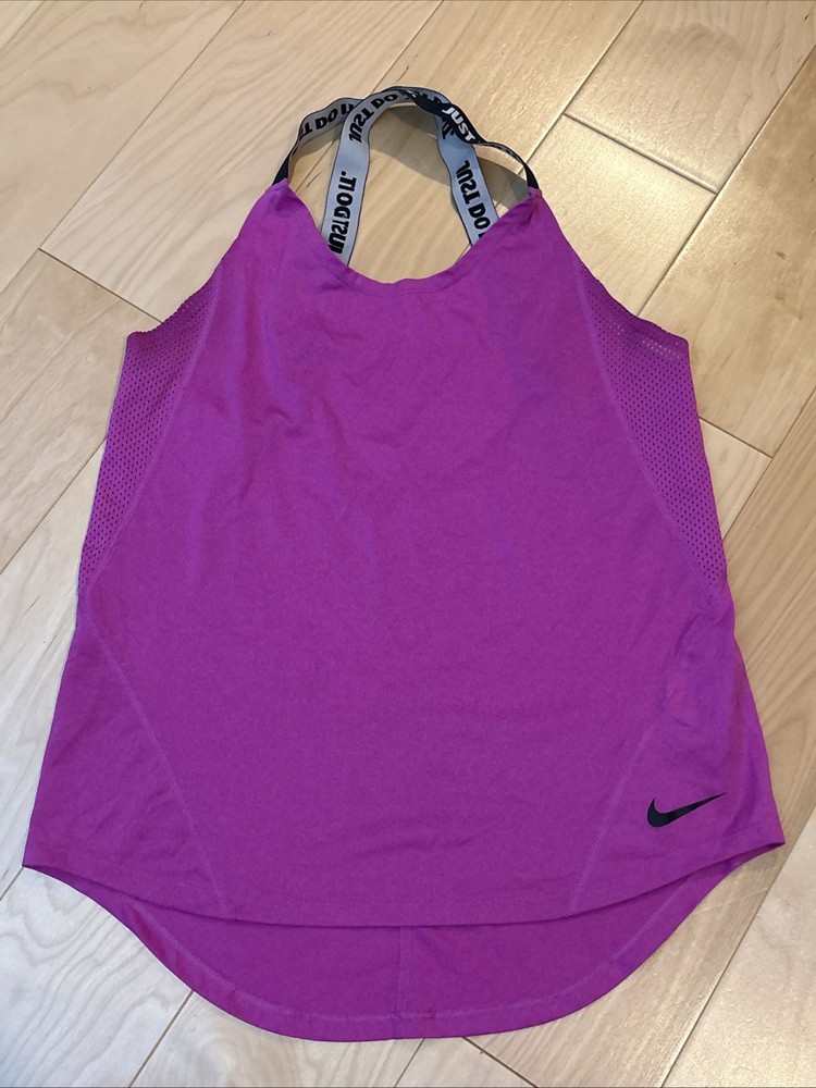 Nike DRI-FIT JUST DO IT Racerback Tank Pink Women’s Sz Small Running Yoga