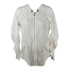 Lululemon Athletica Jacket 4 Womens White Windbreaker Cross Training Coat Solid