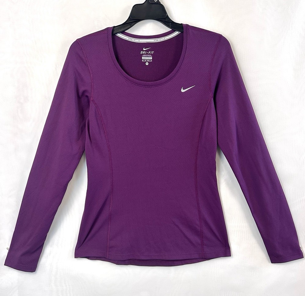 Nike Running Dri Fit Women’s Purple Long Sleeve Shirt / XS