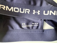 Under Armour Sports Bra Medium Teal Crossback Compression Athletic