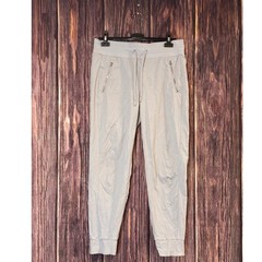 Athleta La Viva Joggers Womens 8 Light Gray Zipper Pocket Drawstring Casual