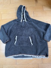 Natural Life One Size Beige Sherpa Cozy Blanket Oversized Fleece Hoodie