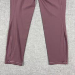 Athleta Leggings Womens M Purple Salutation Stash 7/8 Tight Ankle Pockets Yoga