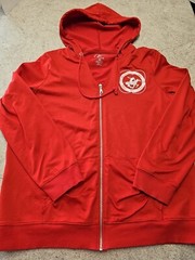 Beverly Hills Polo Club Women’s Solid Red Long Sleeve Full Zip Hoodie Size 3x