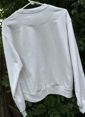 Cursive Coach New York Embroidered Sweatshirt Lace Flower S Bone White Cream Top
