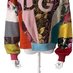 Excellent DOLCE & GABBANA Embroidered Patchwork Sweatshirt EU38 Women 6-ZF064