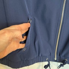 Chico’s Ladies Navy Neema Grommet Detail Jacket. Chico’s Size 1.