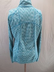 Athleta Size M Womens Multicolor 1/2 Zip Trumb Hole Stretch Sport Pull Over 194