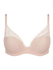 Chantelle 30DD Norah Chic Plunge T-Shirt Bra NWOT 16MNA Nude Rose