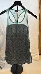 Nike Dri-FIT Tank Top Womens Small Aqua Black Animal Print Racerback Running