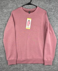LazyPants Women’s Luxe Crewneck Size Small Berry (Pink) New With Tags