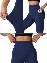 Women High Waisted Yoga Pants Leggings With Pockets Soft Stretch Fitness Pants