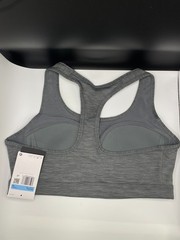 New Nike Women’s Swoosh Sports Bra Medium Support Grey/White DX6821-086 MEDIUM