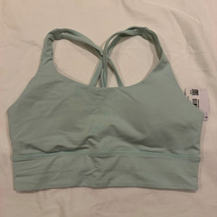 lululemon Energy Bra Long Line A/B Cup Size 8 in Delicate Mint