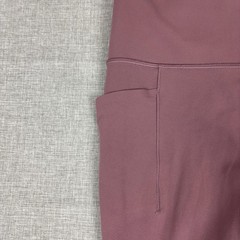Athleta Leggings Womens M Purple Salutation Stash 7/8 Tight Ankle Pockets Yoga