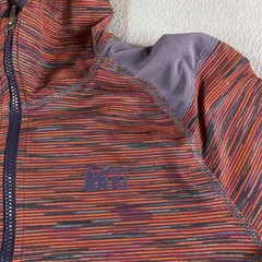 REI Hoodie Womens Small Multicolor Stripe 1/2 Zip Lightweight Stretch Pullover