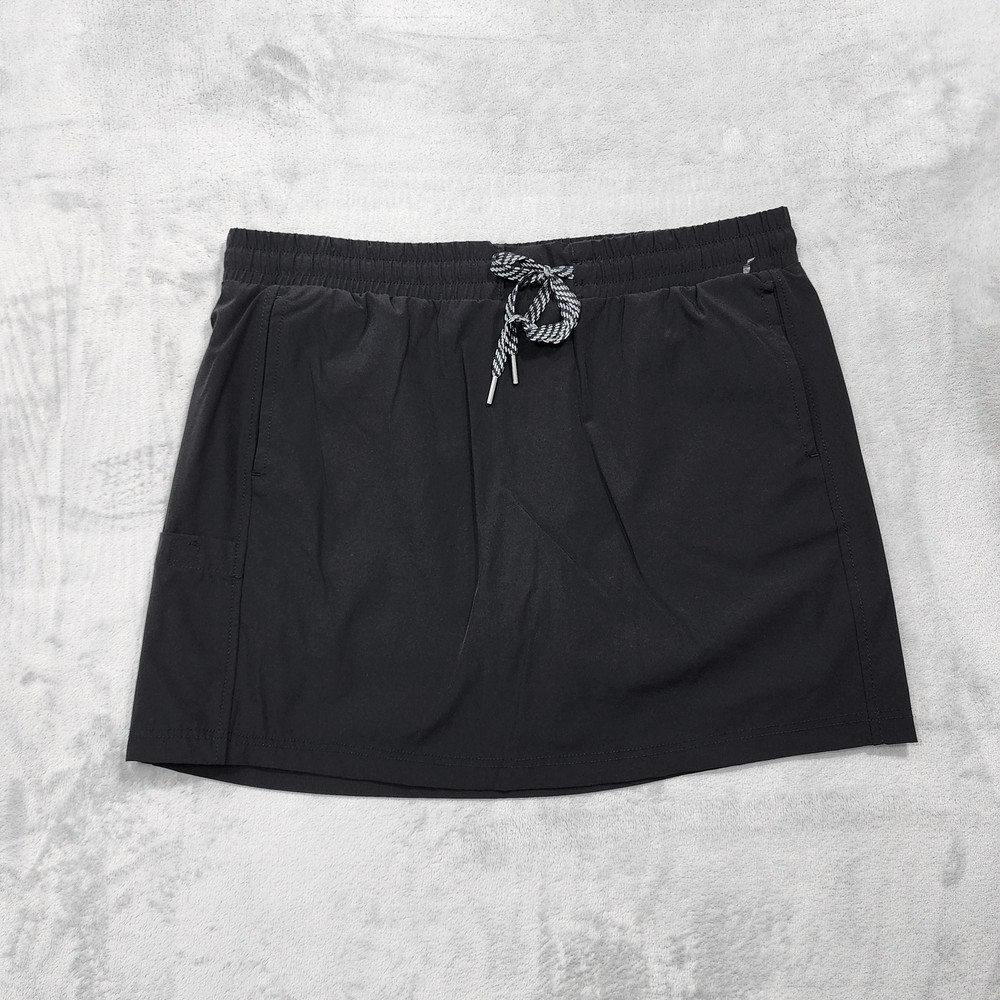 Avalanche Skort Womens L Black Athletic Stretch Drawstring Lined Pockets Outdoor