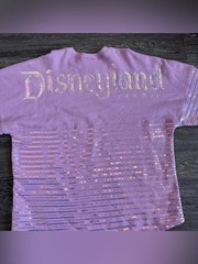 Disneyland Resort Jersey Pink Sequin Mickey Pullover Sweatshirt Women’s XL