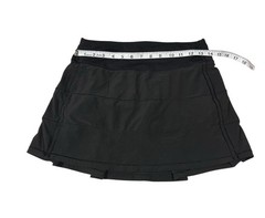 Lululemon Pace Rival Mid-Rise Skirt Black Pleated Athletic Skort Size 4