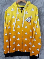 Anime Demon Slayer Kimetsu no Yaiba Hoodie Zip Up Jacket Size XL