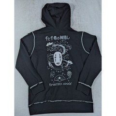 Her Universe Spirited Away No Face Chain Hoodie Black Studio Ghibli Womens Large